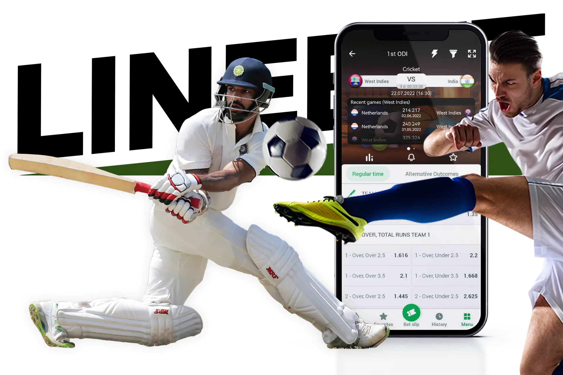 In this list you will see popular and less common sports available through the Linebet app once downloaded.
