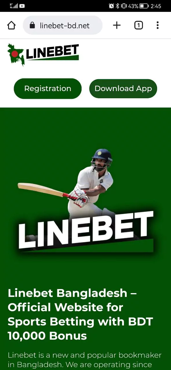 Click on the green “Download Linebet APK” button to start downloading the file.