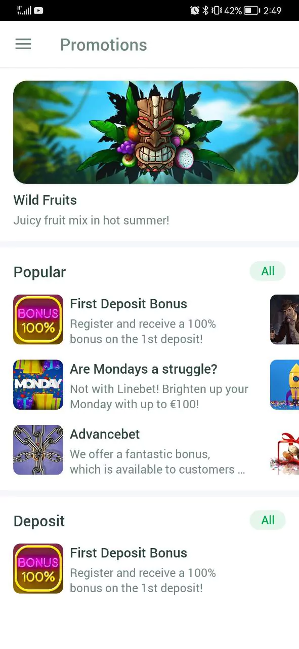 Linebet app promotions.
