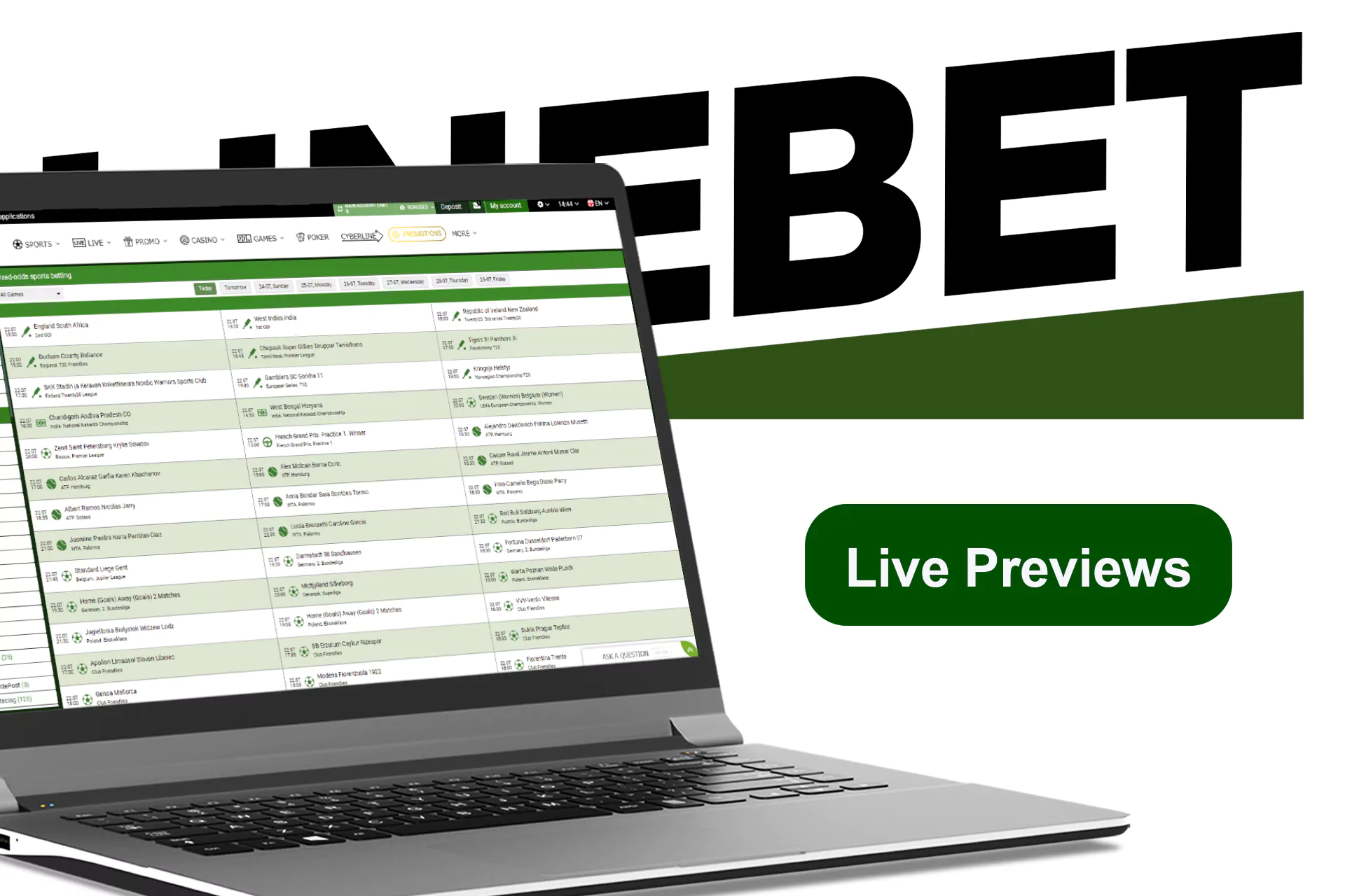 Live Preview is a type of bet that is placed before a game on upcoming occurrences.