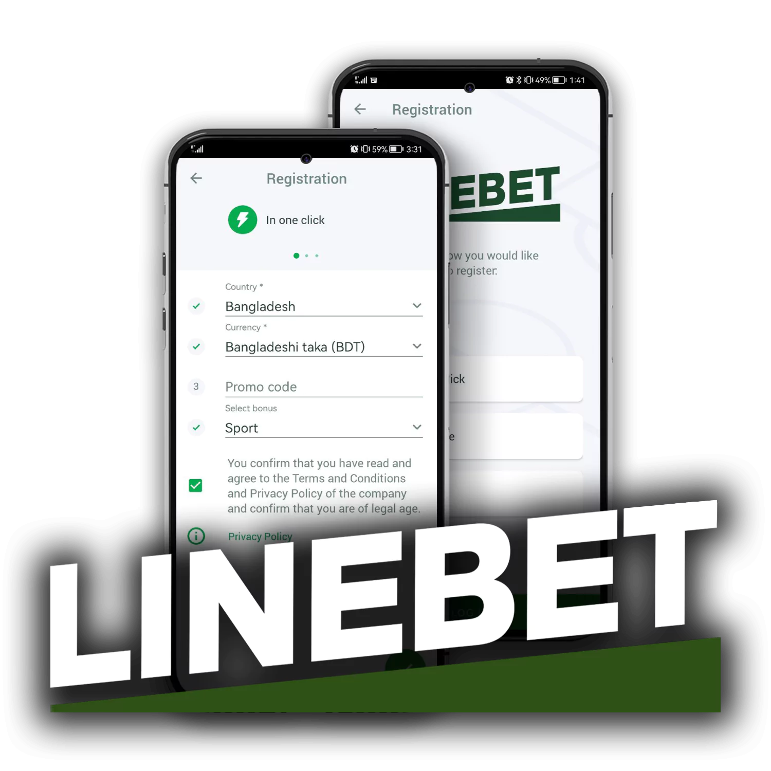 Registration of an account in Linebet takes 5 minutes.