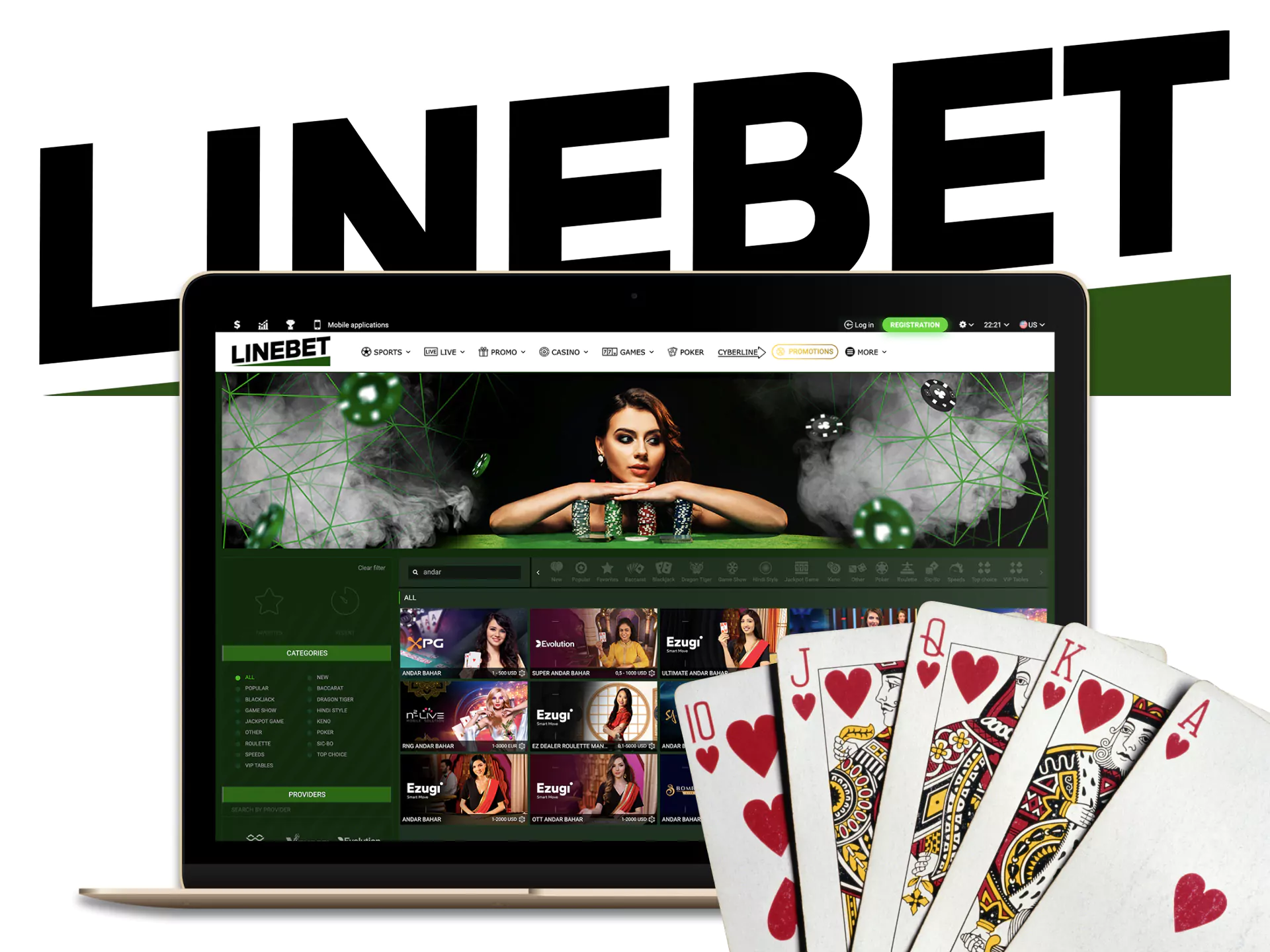 On Linebet you have the opportunity to play the game Andar Bahar.