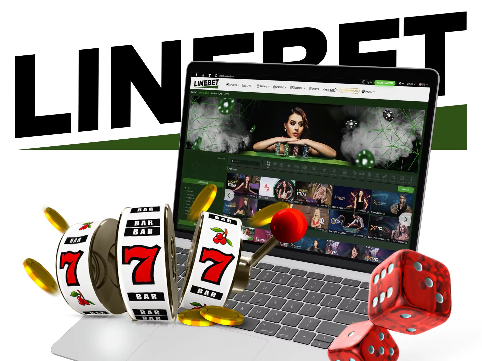 Choose and play any live casino games on Linebet.