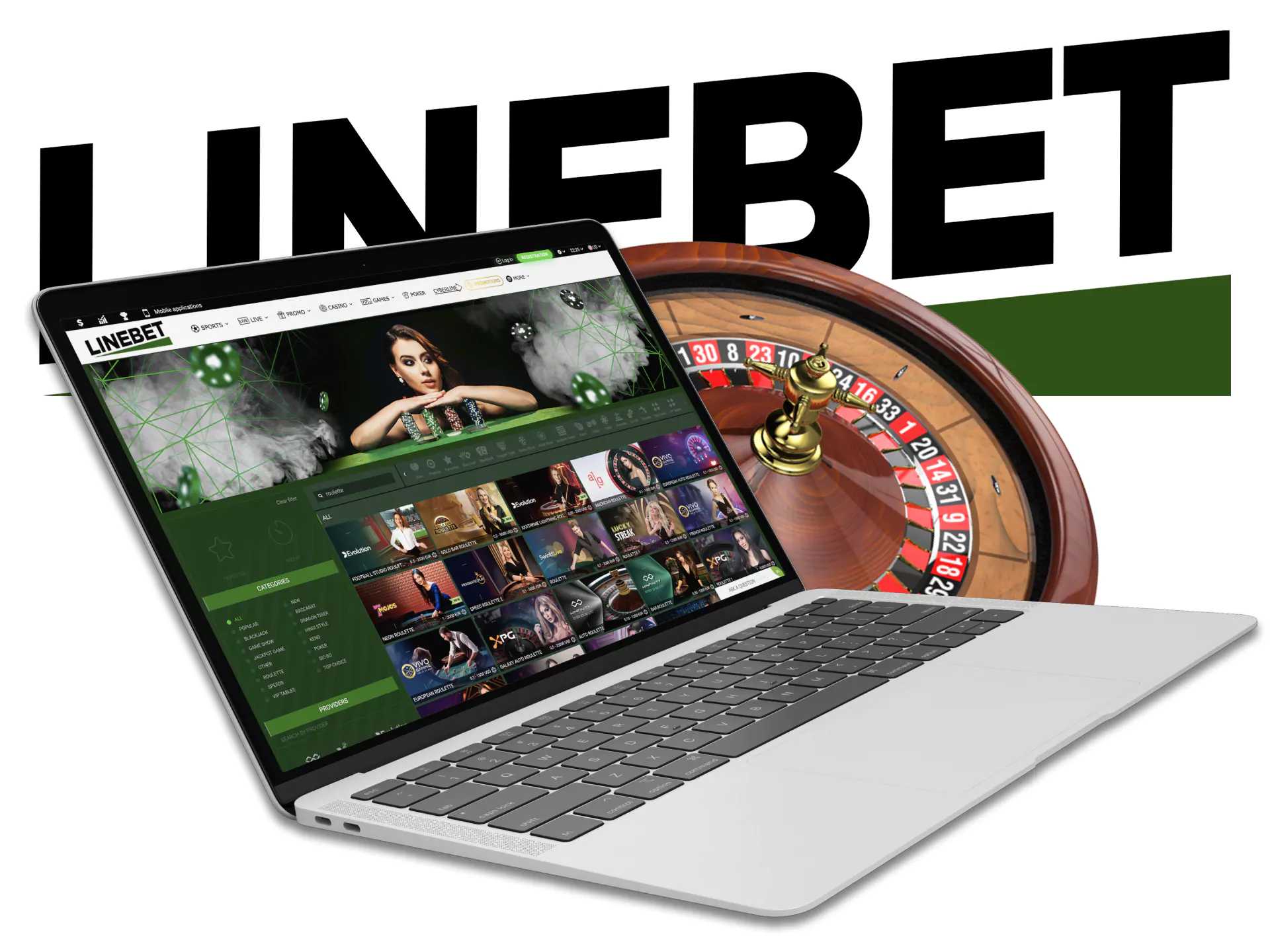 Try your luck playing roulette on Linebet.