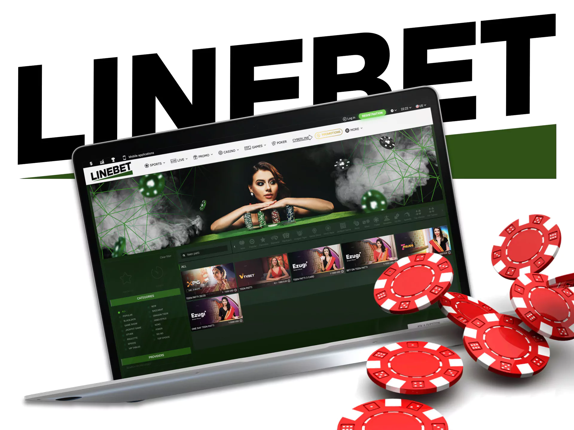 Play the exciting Teen Patti on Linebet, enjoy the game.