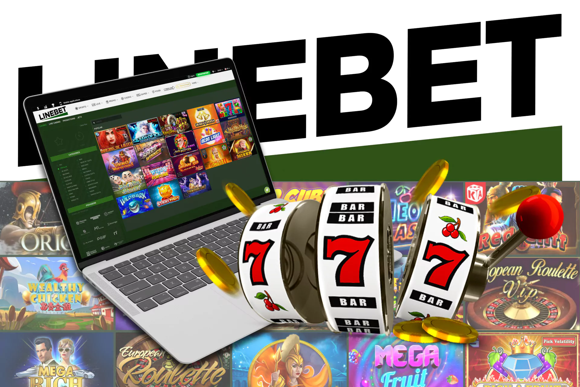 In Linebet, you can play different types of slot machines and choose your favorite one.
