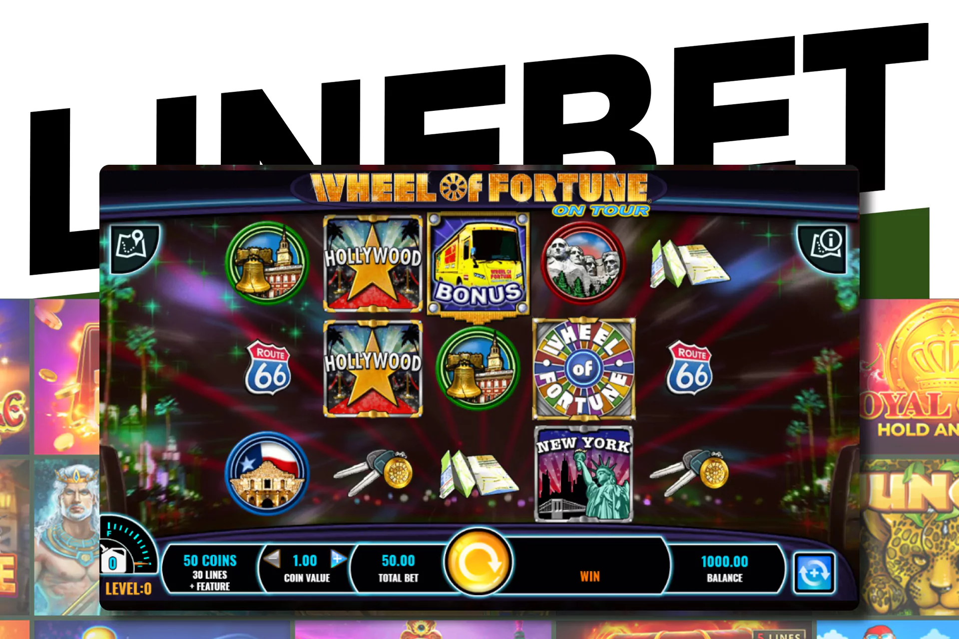 Try your luck in the Wheel of Fortune: On Your slot machine on Linebet.
