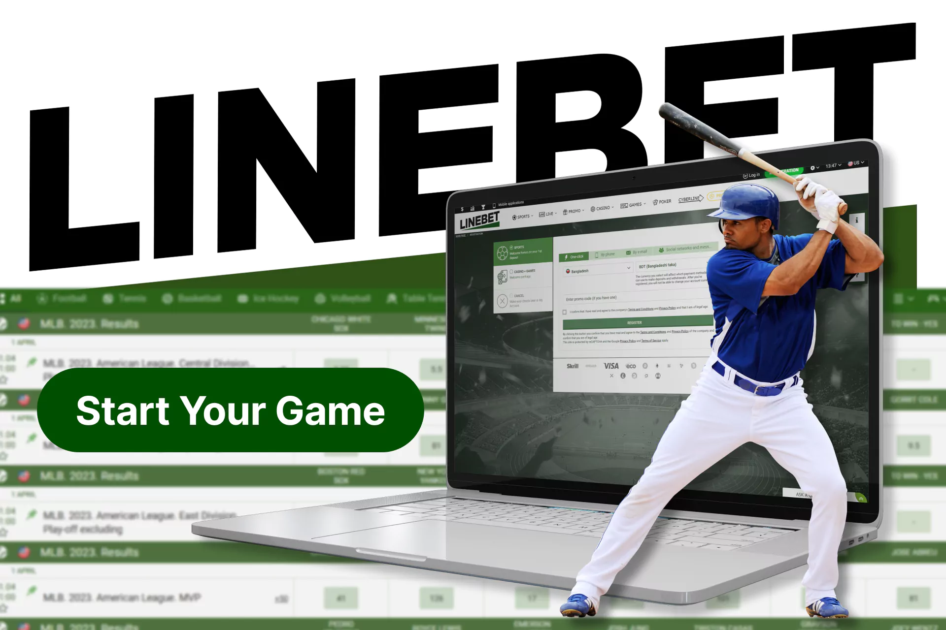 In Linebet, learn how to quickly and easily start betting on baseball.