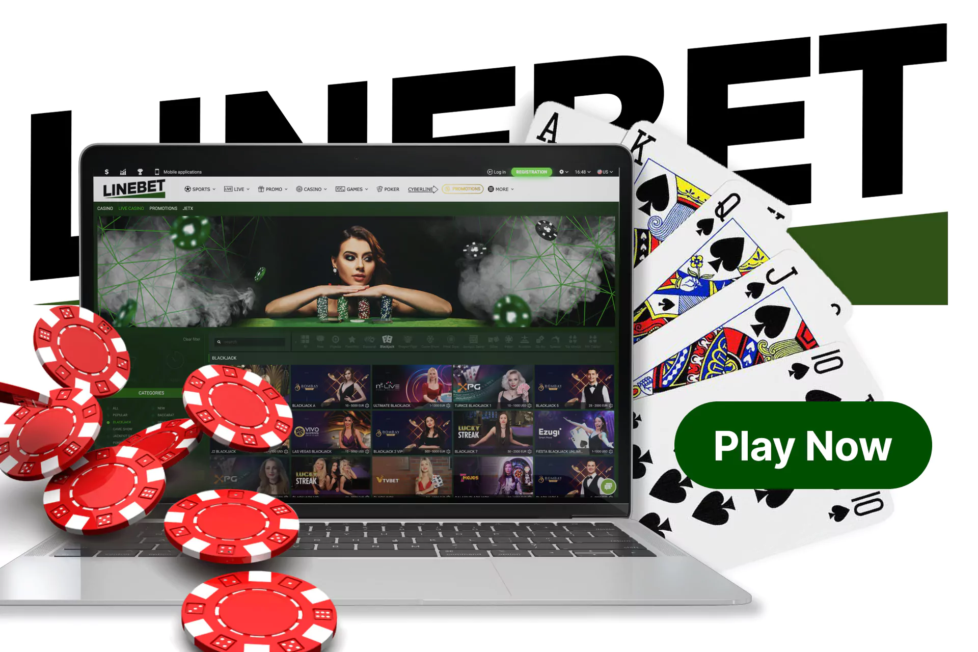 Linebet offers to play different types of blackjack, find your favorite.