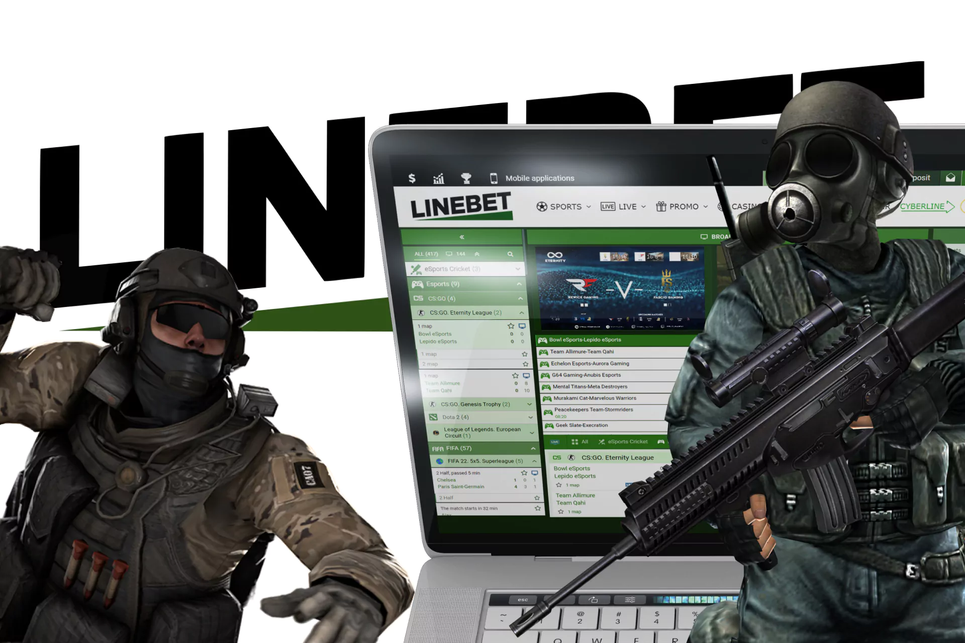 Follow the instructions to start betting on CS:GO at Linebet.