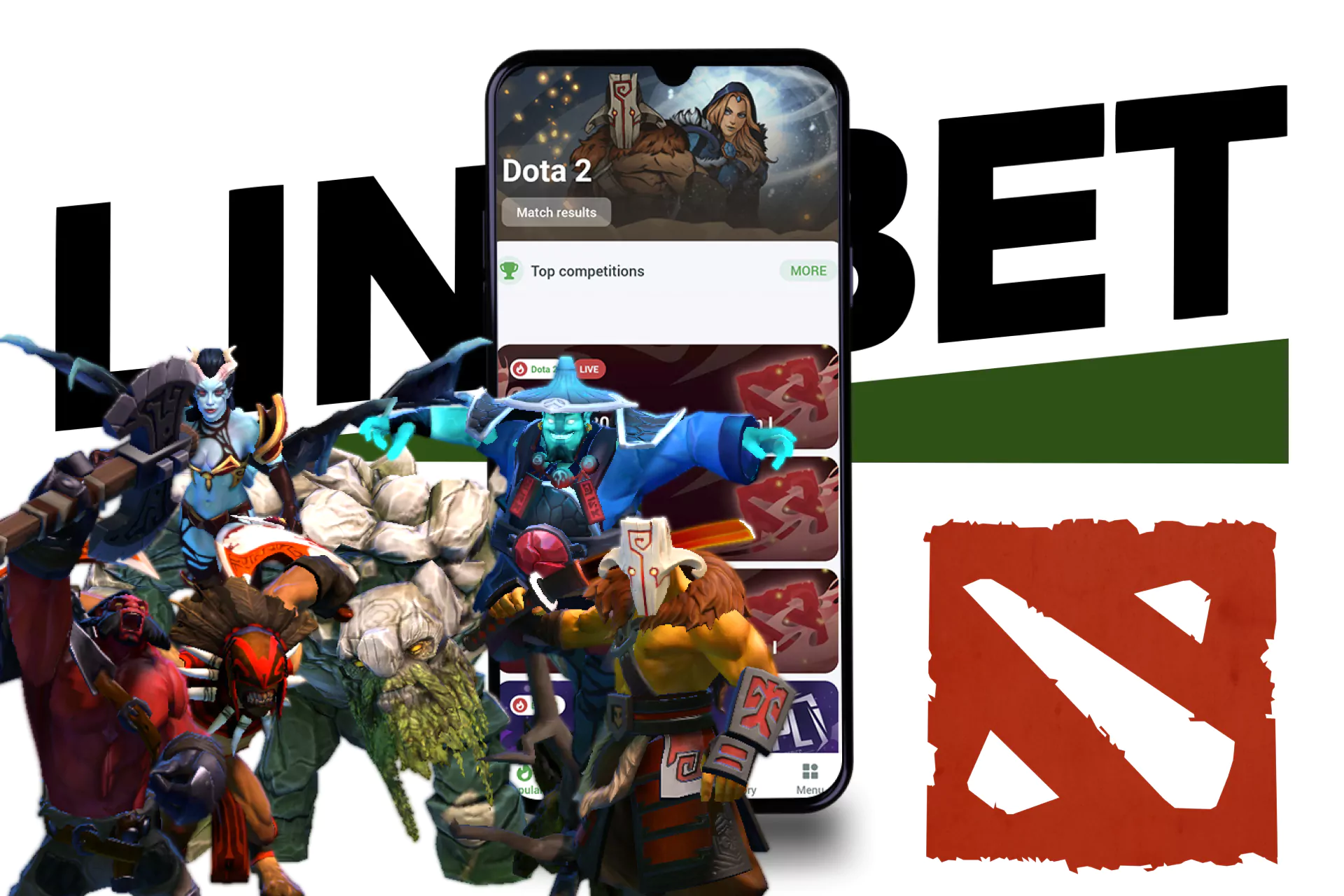 You can bet on Dota2 through the Linebet app.