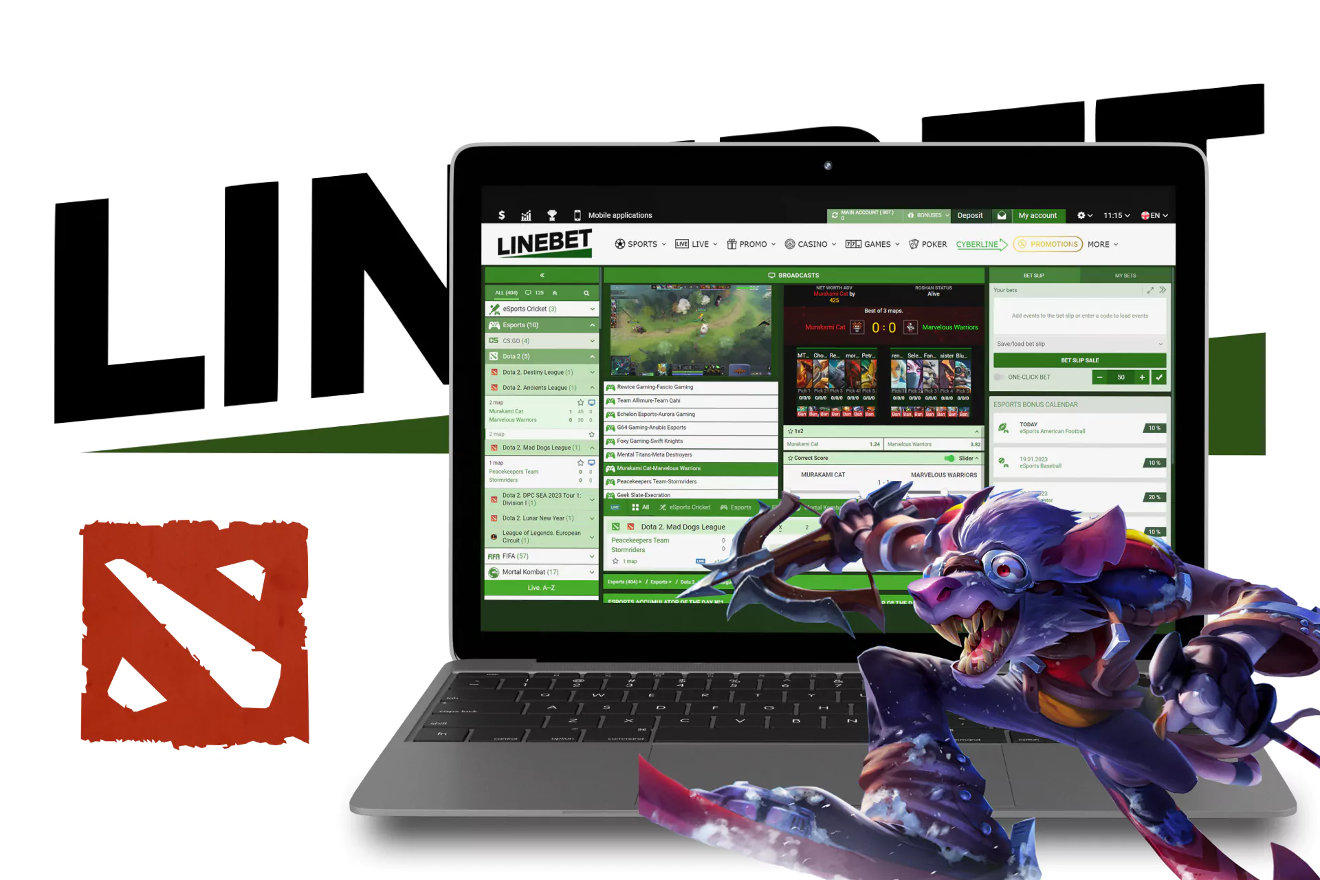 Start betting on Dota2 with Linebet.