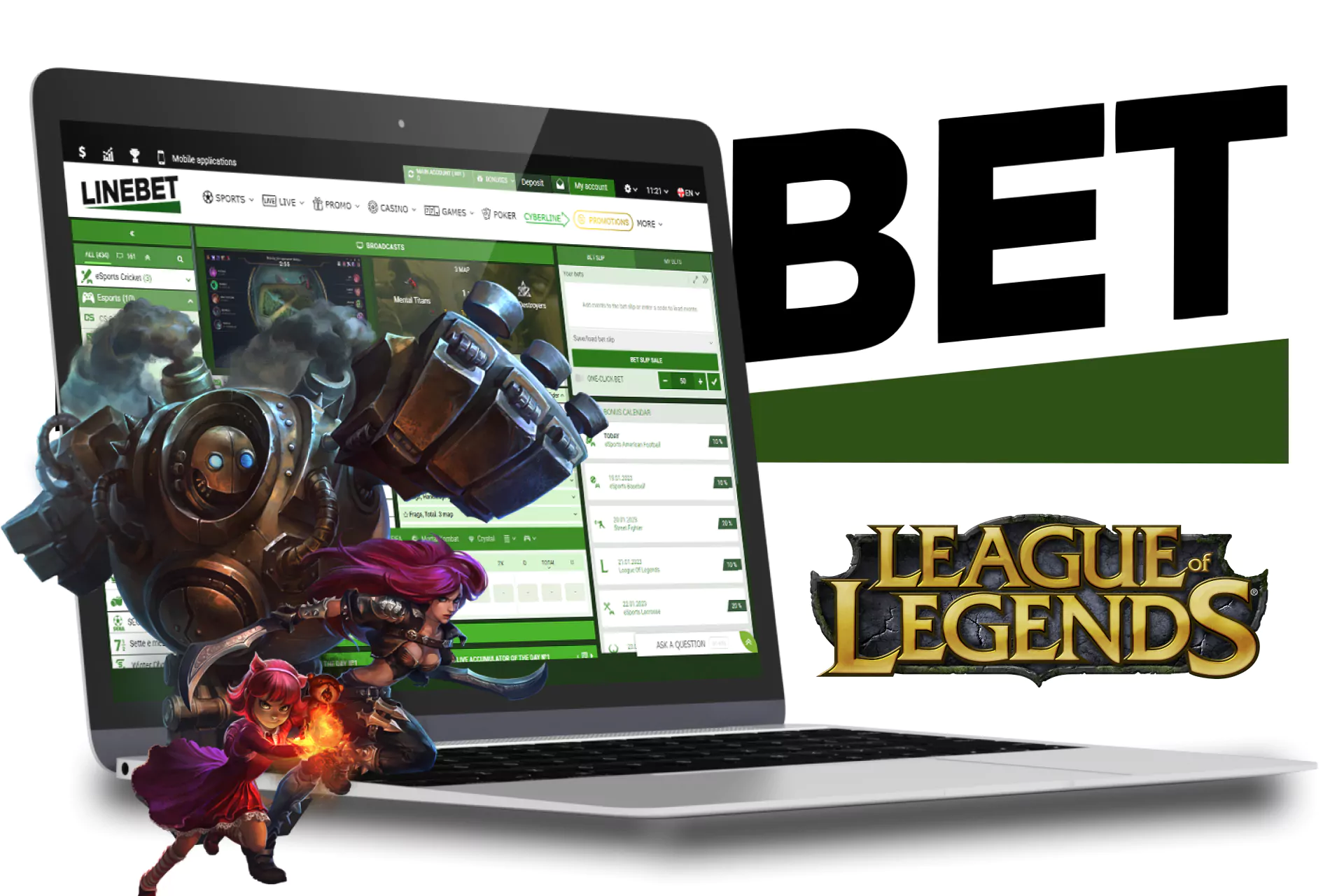 Take just a couple of steps to start betting on League of Legends on Linebet.