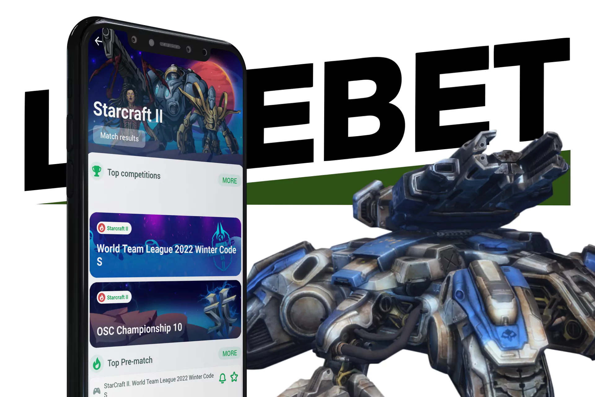 You can always use your phone to bet on StarCraft 2 on Linebet.
