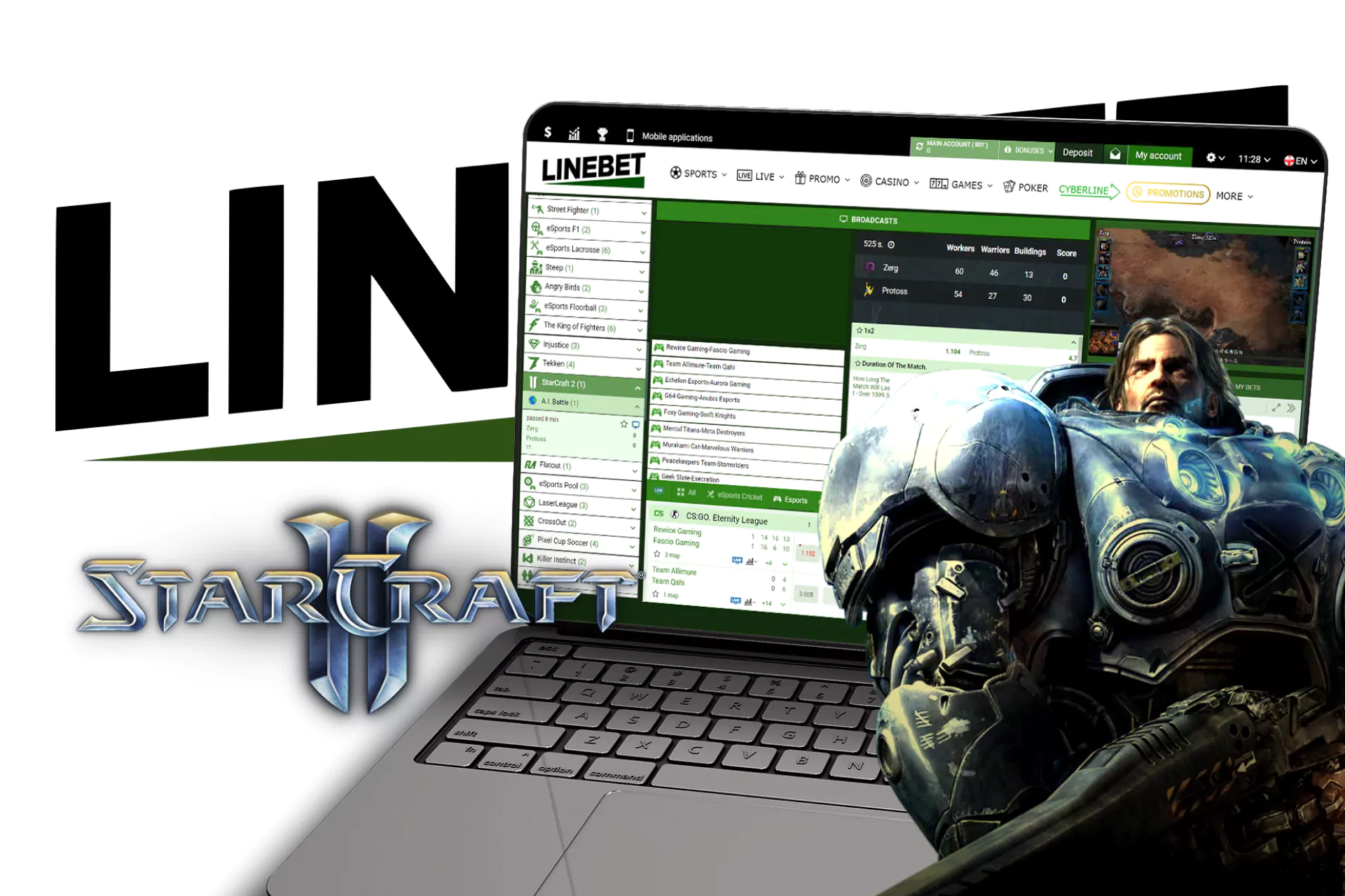 To start betting on StarCraft 2 from Linebet, follow the steps below.