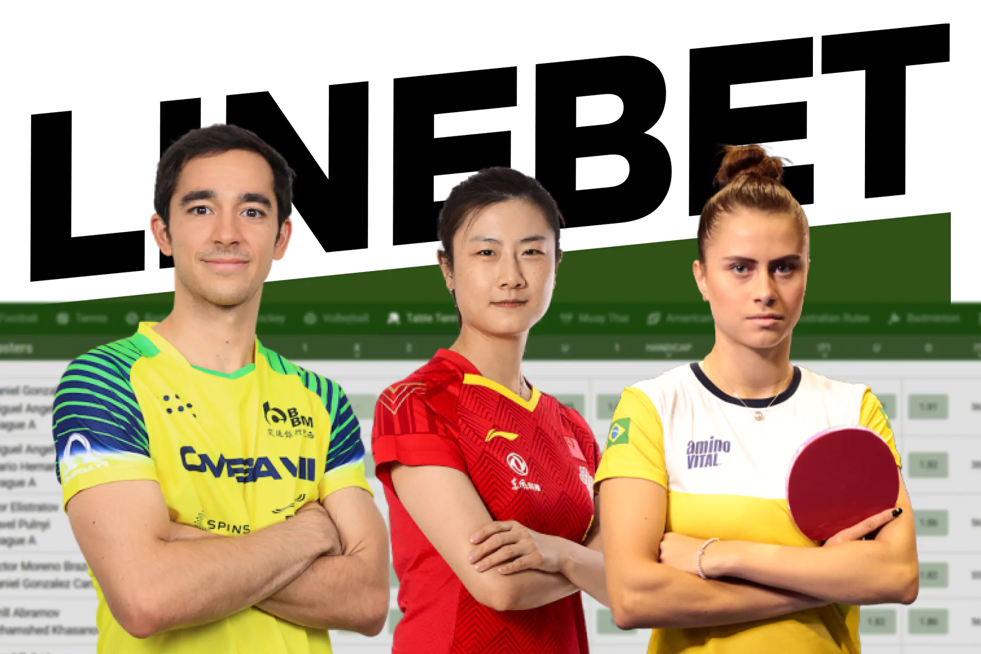 With Linebet, place bets on your favorite table tennis athletes.