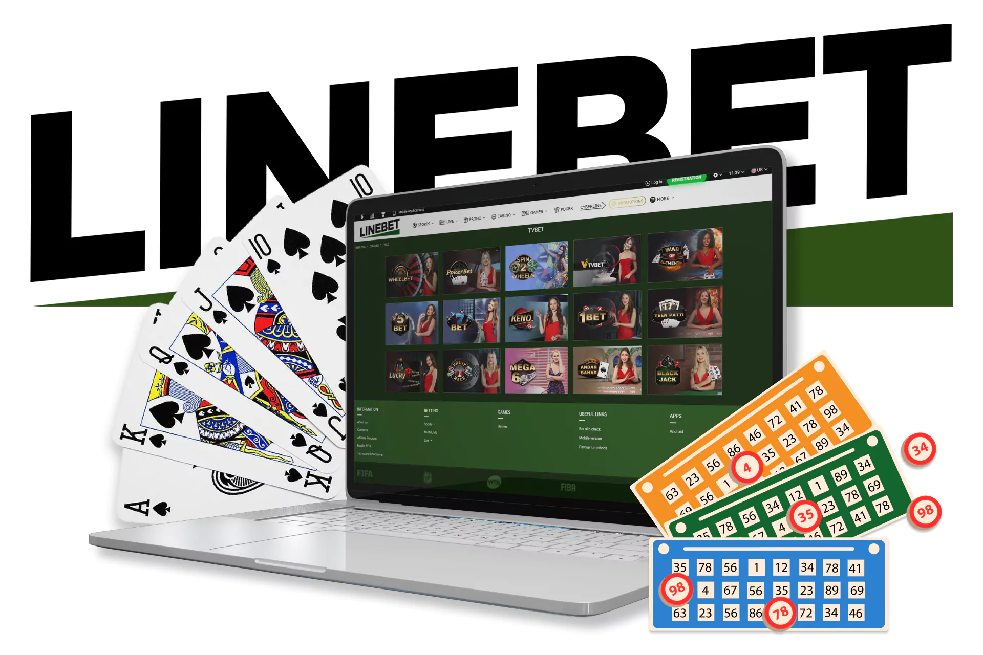 In TV games from Linebet, play games live with dealers.